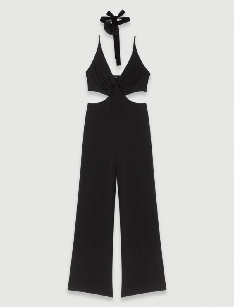 Maje Trouser playsuit Dames Zwart | BCSXVMK-06